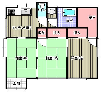 Floor plan. 3.5 million yen, 3DK, Land area 211.71 sq m , Building area 53 sq m