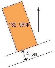 Compartment figure. Land price 18.5 million yen, Land area 439.57 sq m