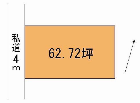 Compartment figure. Land price 7.5 million yen, Land area 207.34 sq m