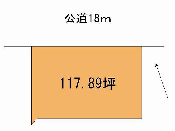 Compartment figure. Land price 22 million yen, Land area 389.73 sq m