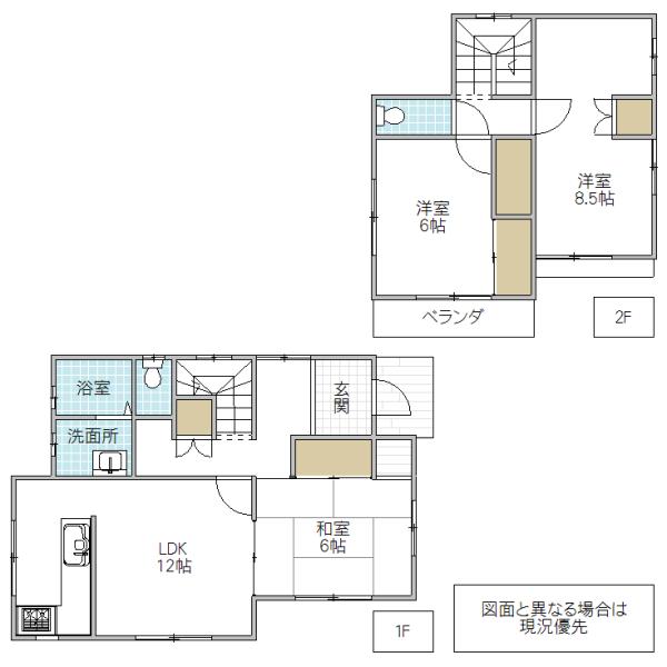 Floor plan. 10.8 million yen, 3LDK, Land area 147.68 sq m , Building area 80.32 sq m