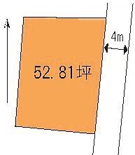 Compartment figure. Land price 4.5 million yen, Land area 174.61 sq m