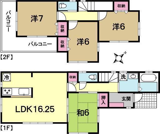 Floor plan. 19,400,000 yen, 4LDK, Land area 167.38 sq m , Building area 99.16 sq m