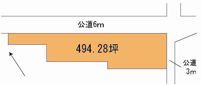Compartment figure. Land price 10 million yen, Land area 1,634 sq m