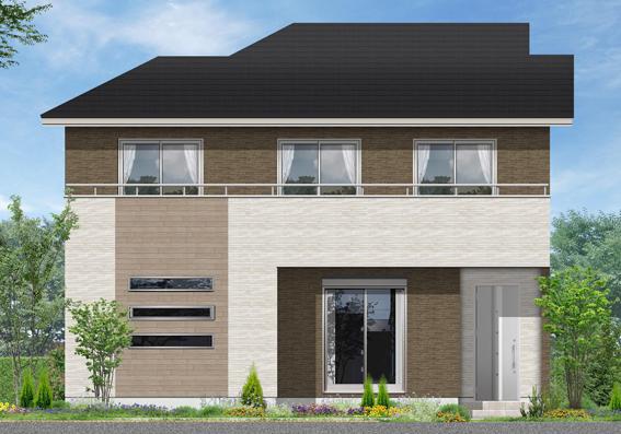 Rendering (appearance). Family of petting in the living room access stairs ◎ of house (5 Building) Rendering