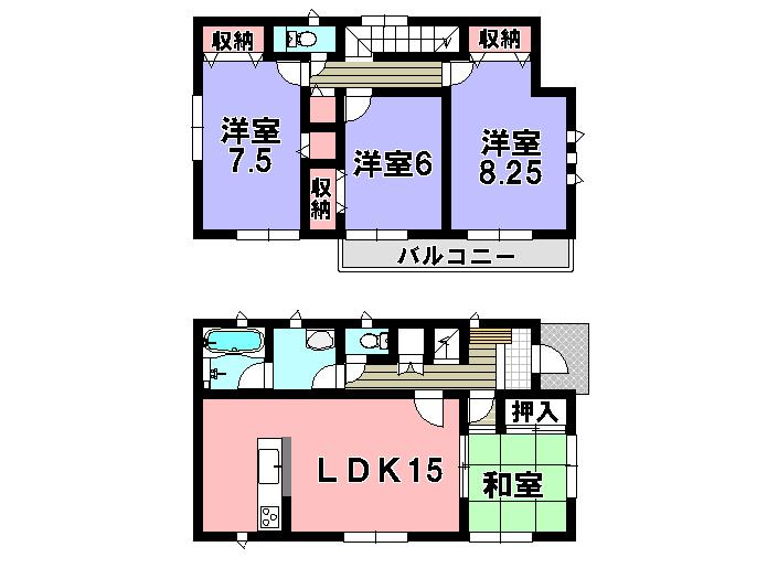 Floor plan. 23.8 million yen, 4LDK, Land area 149.4 sq m , Building area 98.01 sq m