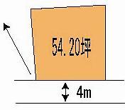 Compartment figure. Land price 10.8 million yen, Land area 179.2 sq m