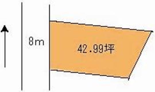 Compartment figure. Land price 6.45 million yen, Land area 142.14 sq m