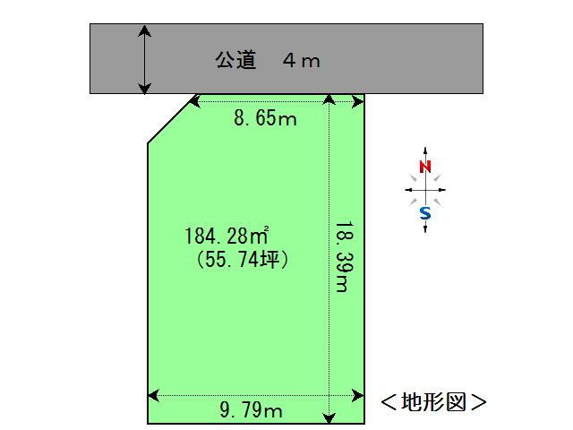 Compartment figure. Land price 10 million yen, Land area 184.28 sq m
