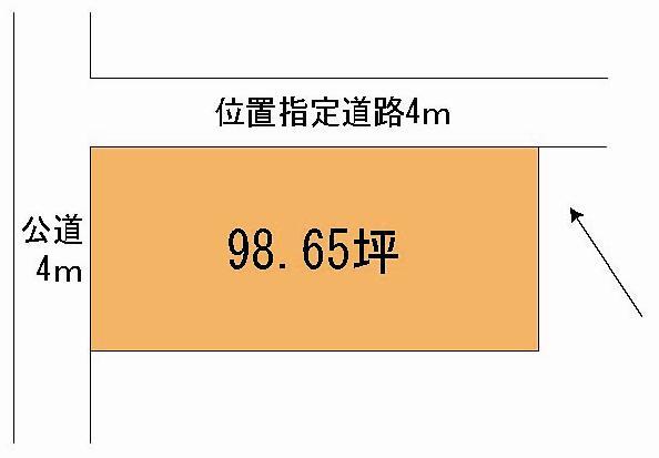 Compartment figure. Land price 13.5 million yen, Land area 326.14 sq m