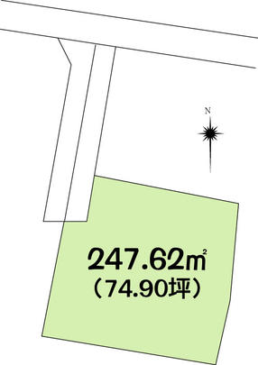 Compartment figure. Land price 5.8 million yen, Land area 247.62 sq m
