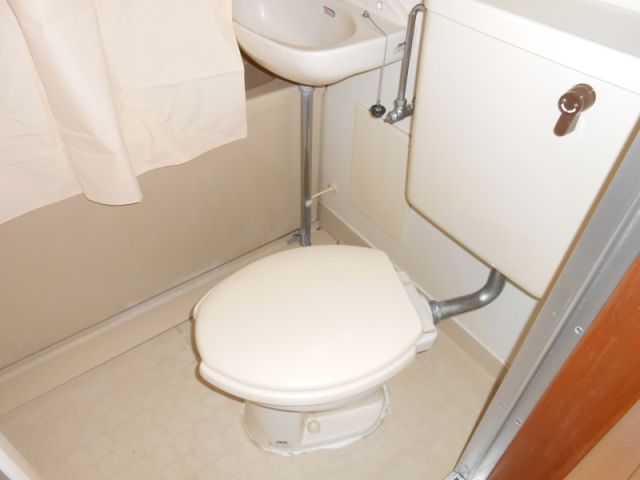 Toilet. Toilet of unit type.