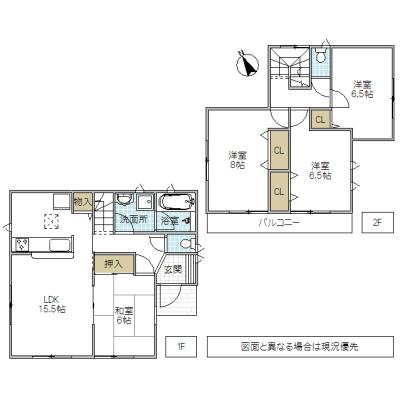 Floor plan. 22,800,000 yen, 4LDK, Land area 259.19 sq m , Building area 97.8 sq m