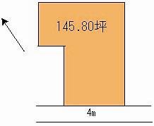 Compartment figure. Land price 15 million yen, Land area 482 sq m