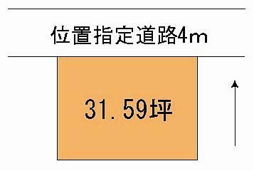 Compartment figure. Land price 4.6 million yen, Land area 104.43 sq m