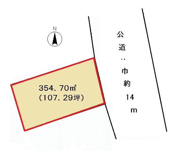 Compartment figure. Land price 7.1 million yen, Land area 354.7 sq m