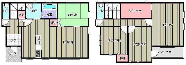 Floor plan. 27,800,000 yen, 4LDK, Land area 272.08 sq m , Building area 118.41 sq m NO. 