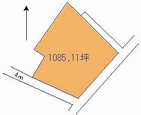 Compartment figure. Land price 14.8 million yen, Land area 3,587.15 sq m