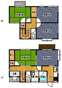 Floor plan. 8.8 million yen, 5K, Land area 131.06 sq m , Building area 82.8 sq m