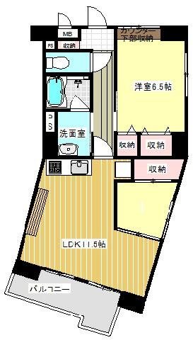 Floor plan. 2LDK, Price 7.8 million yen, Occupied area 47.78 sq m