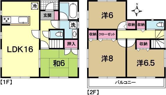 Floor plan. 23.8 million yen, 4LDK, Land area 247.08 sq m , Building area 95.58 sq m