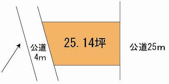 Compartment figure. Land price 12,570,000 yen, Land area 83.11 sq m