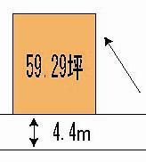 Compartment figure. Land price 12 million yen, Land area 196 sq m