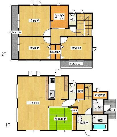Floor plan. 27.5 million yen, 4LDK, Land area 299.96 sq m , Building area 111.78 sq m