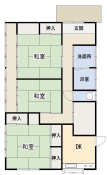 Floor plan. 17.8 million yen, 3DK + S (storeroom), Land area 372.84 sq m , Building area 91.5 sq m