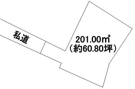 Compartment figure. Land price 5.5 million yen, Land area 201 sq m