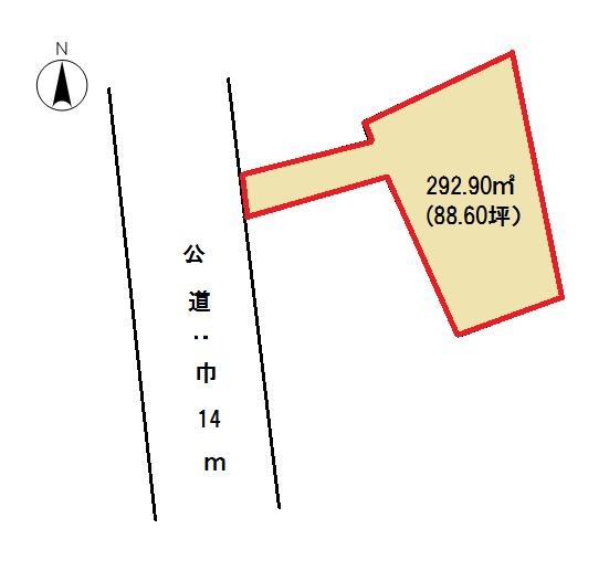 Compartment figure. Land price 8.5 million yen, Land area 292.9 sq m