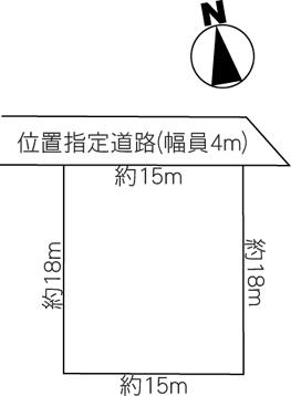 Compartment figure. Land price 12.5 million yen, Land area 282.61 sq m