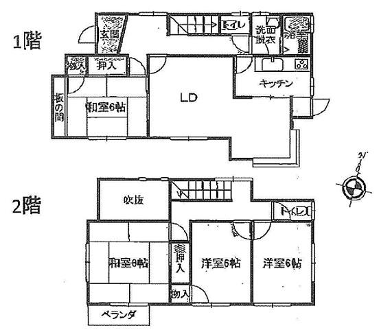 Floor plan. 15.8 million yen, 4LDK, Land area 181.01 sq m , Building area 105.98 sq m