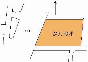 Compartment figure. Land price 19,800,000 yen, Land area 816.08 sq m