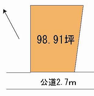 Compartment figure. Land price 9.8 million yen, Land area 259.98 sq m