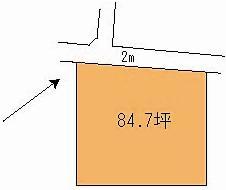 Compartment figure. Land price 6.8 million yen, Land area 280 sq m