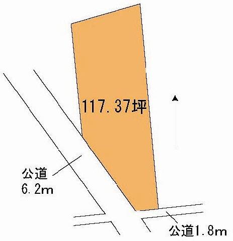 Compartment figure. Land price 5.8 million yen, Land area 388 sq m