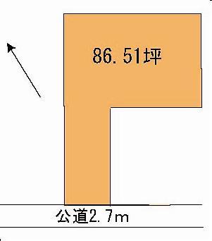 Compartment figure. Land price 8.8 million yen, Land area 255.99 sq m