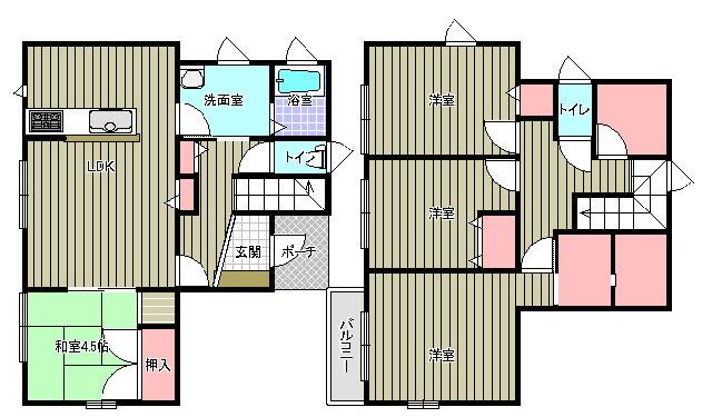 Floor plan. 29,990,000 yen, 4LDK, Land area 148.23 sq m , Building area 105 sq m B Building