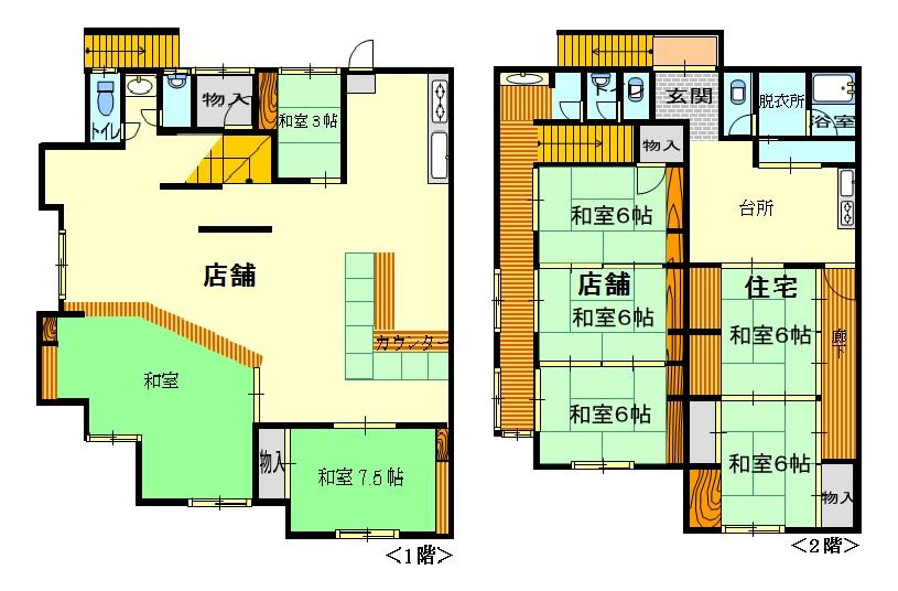 Floor plan. 11.5 million yen, 8DDKK, Land area 258.15 sq m , Building area 244.37 sq m