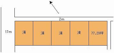 Compartment figure. Land price 7.9 million yen, Land area 255.51 sq m