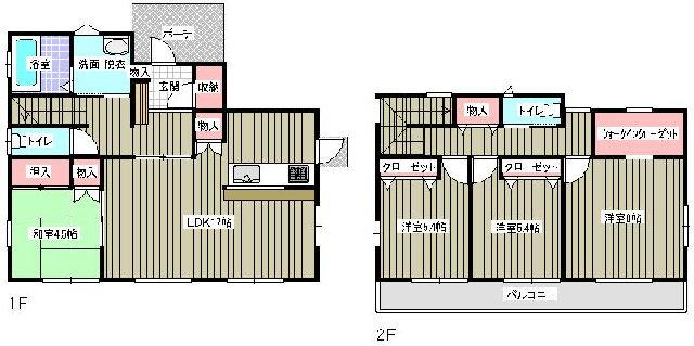 Floor plan. 26,300,000 yen, 4LDK, Land area 209.25 sq m , Building area 105.57 sq m