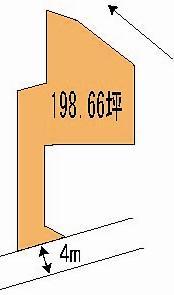 Compartment figure. Land price 16 million yen, Land area 656.76 sq m
