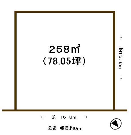 Compartment figure. Land price 35,120,000 yen, Land area 258 sq m