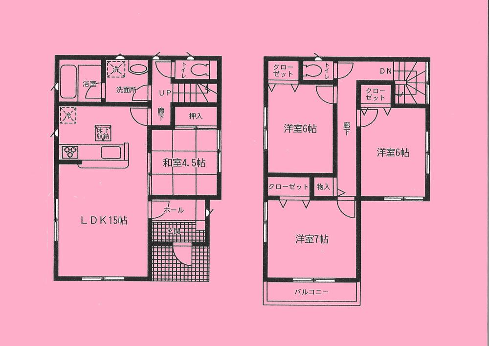Floor plan. 23.8 million yen, 4LDK, Land area 165.53 sq m , Building area 94.36 sq m