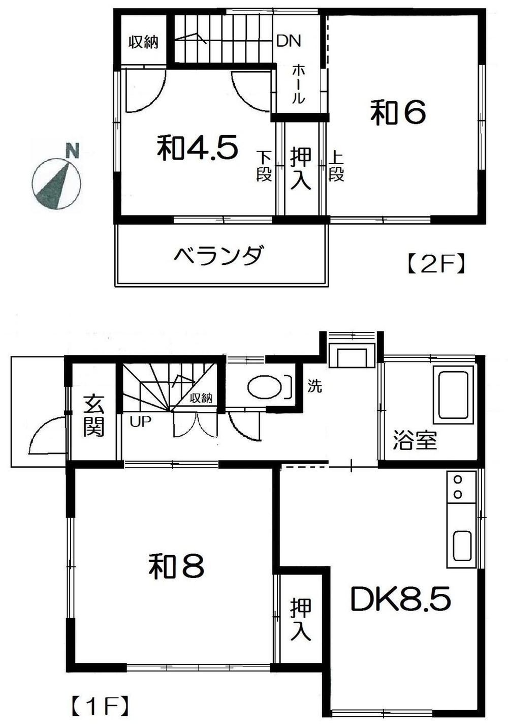 Floor plan. 20 million yen, 3DK, Land area 98 sq m , Building area 65.41 sq m