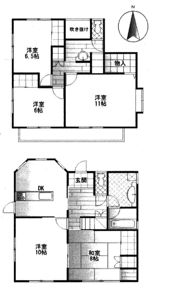 Floor plan. 17,900,000 yen, 4LDK, Land area 183.78 sq m , Building area 122.14 sq m