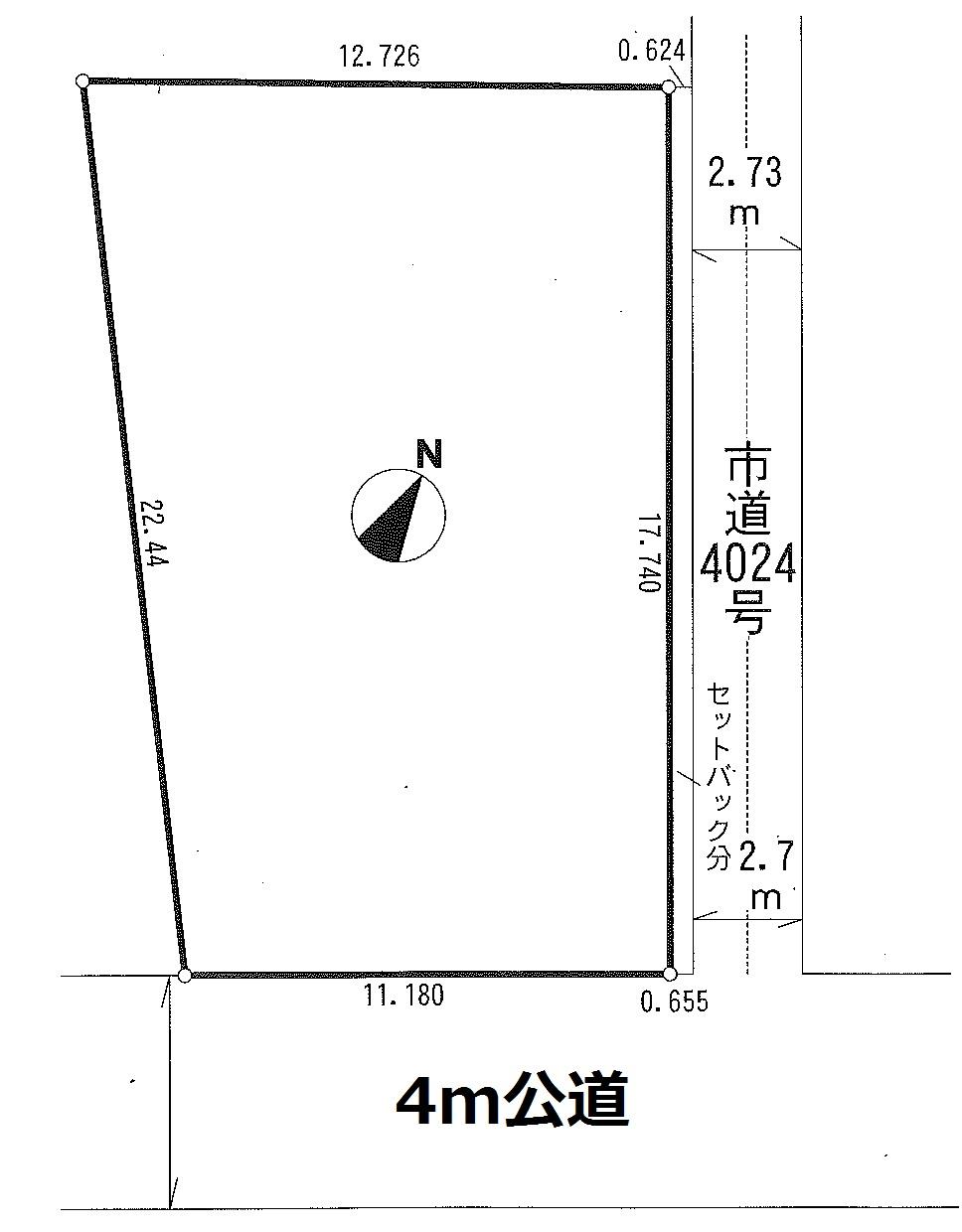 Compartment figure. Land price 6.58 million yen, Land area 269 sq m