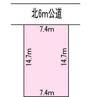 Compartment figure. Land price 6.9 million yen, Land area 109 sq m