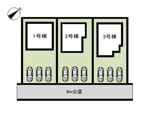 The entire compartment Figure.  ◆ There are three cars car space. 